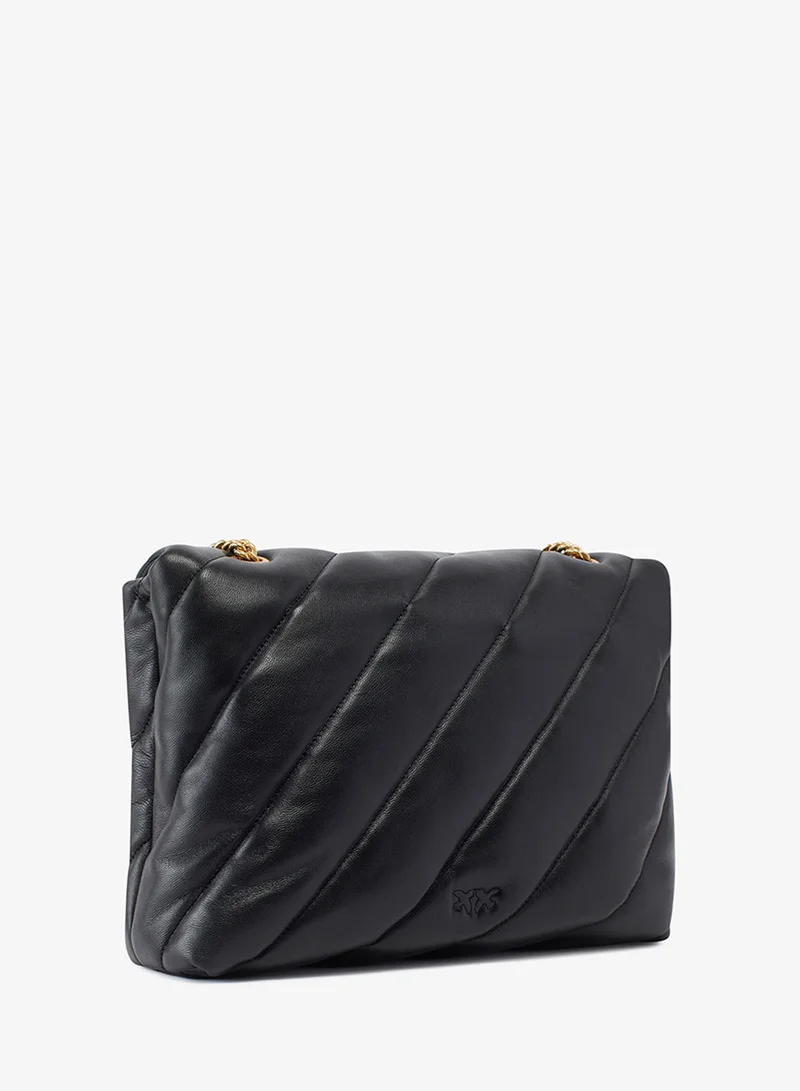 بينكو Logo Detail Flap Over Shoulder Bag